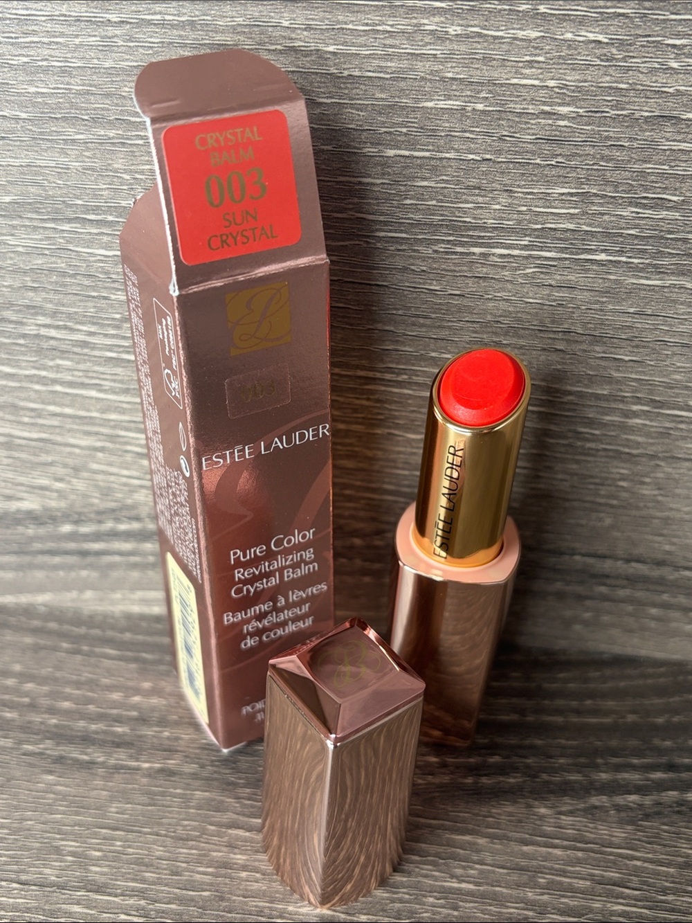 ❤️$22 NWT Estee Lauder Pure Color Crystal Balm - Sun Crystal 003